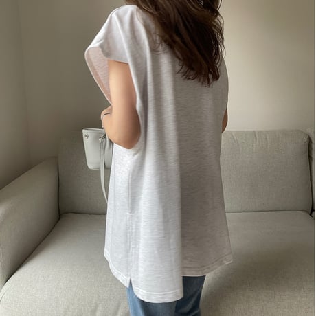 V-neck sweat vest(Light gray)