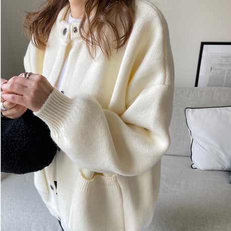 Double pocket cardigan (Ivory)