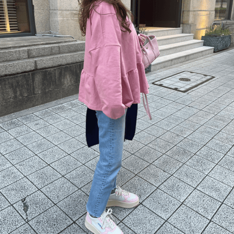 Teard flare sweat(Pink)