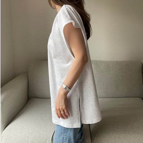 V-neck sweat vest(Light gray)