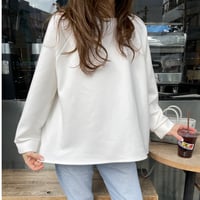 Flare slit sweat(White)
