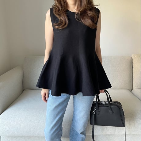 Leather hand bag(Black)
