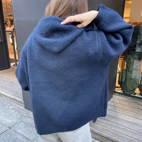 Foodie knit parker (Navy)