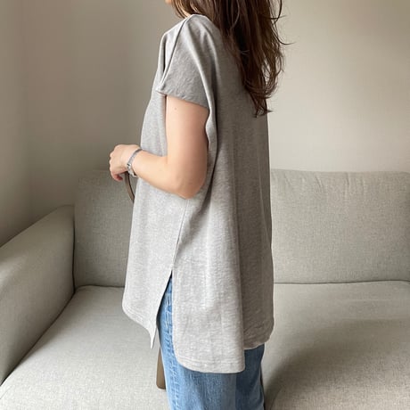 V-neck sweat vest(Gray)