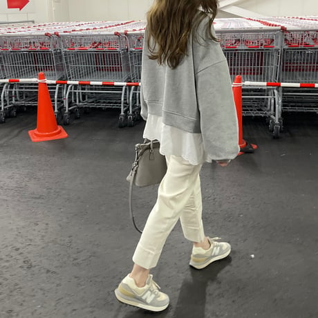 Straight stretch pants