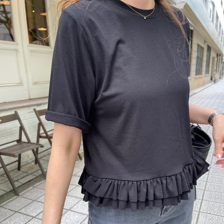 Frill t-shirts (Black)