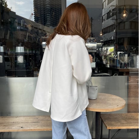 Flare slit sweat(White)