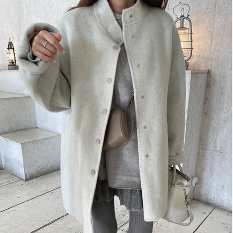 Side cut box pullover(Gray)