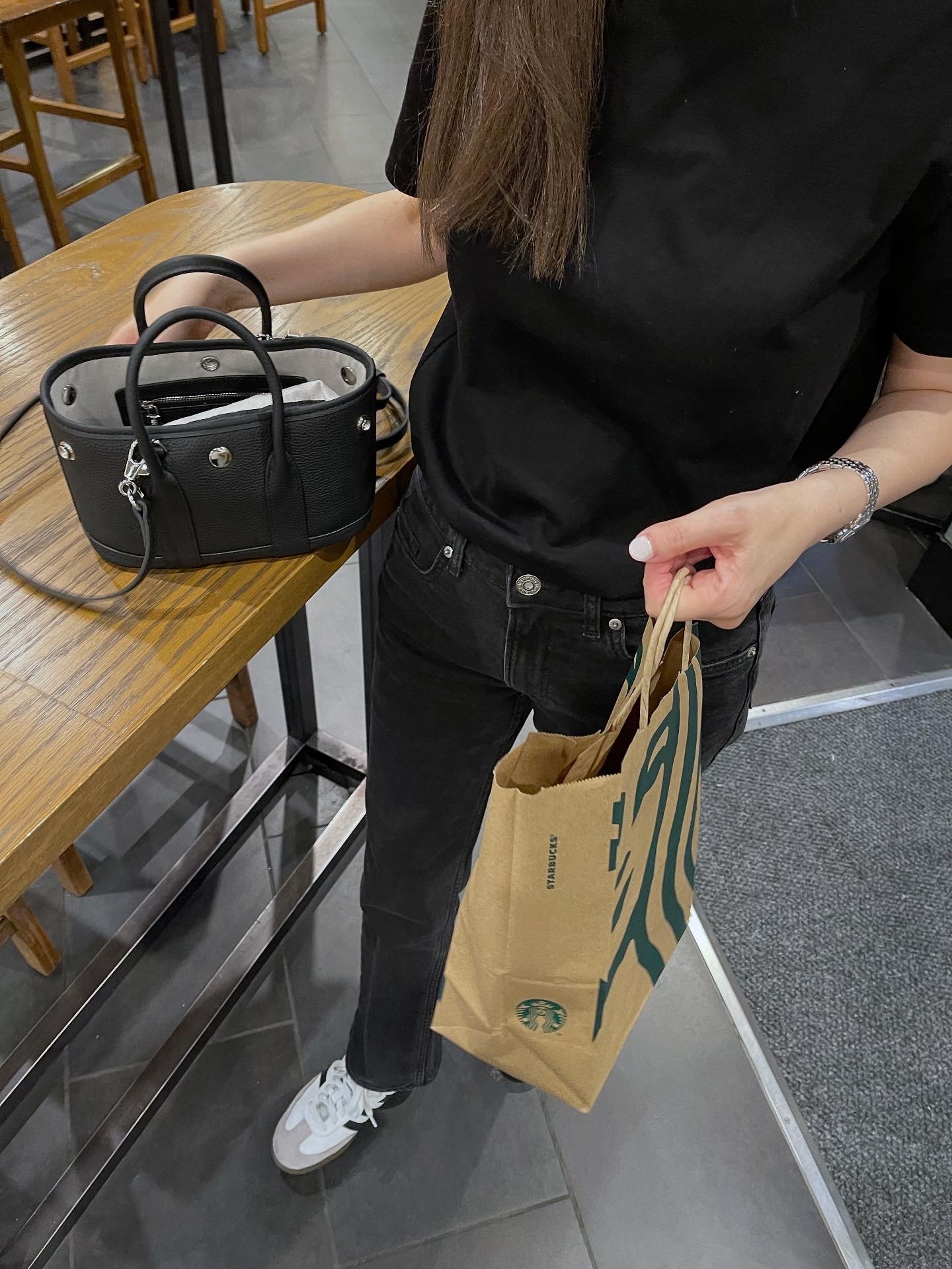 SelectshopK レザーミニバック セレクトショップk レザーバック Leather mini tote bag(Black) | K
