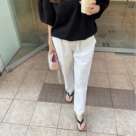 Relax linen pants(White)