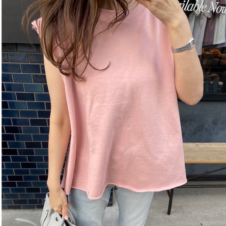 Tuck flare sweat tops(Pink)