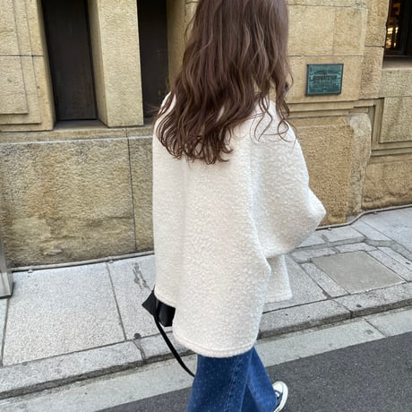 A-line boa light outer (Ivory)