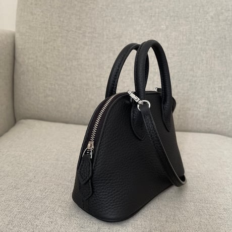 Leather mini sholder bag(Black)