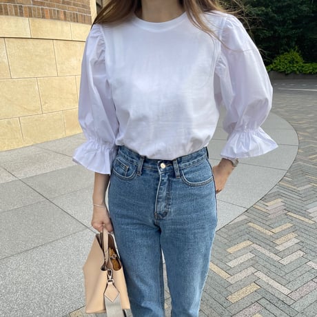 Candy sleeve tops(White)