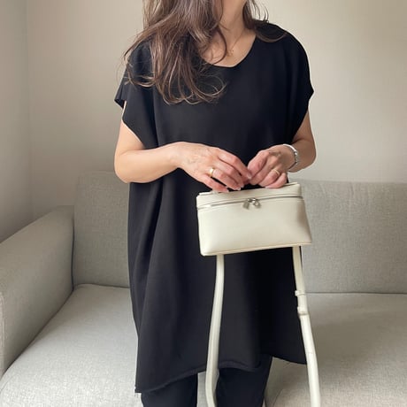 Cutoff sweat mini onepiece(Black)