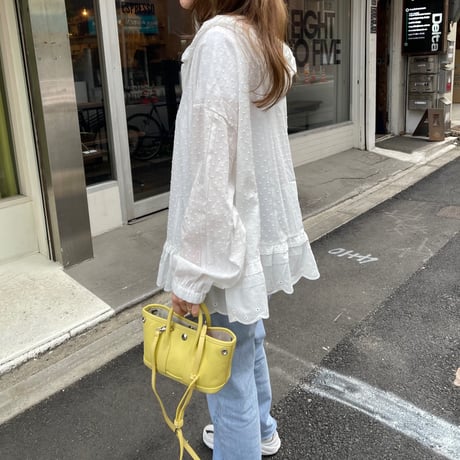 Frill foodie jamper(White)