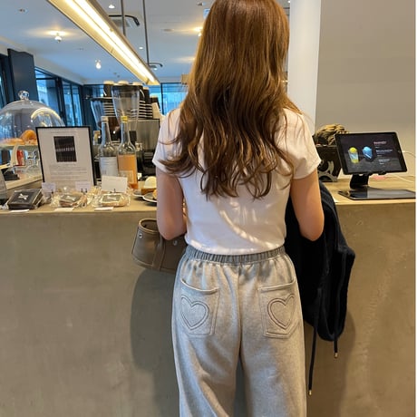 Heart sweat pants (Gray)