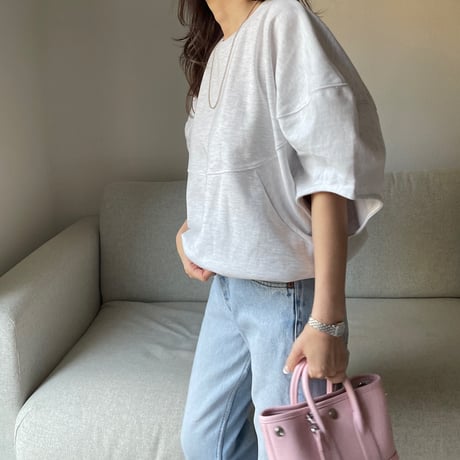 Wide balloon sweat tops(Gray)