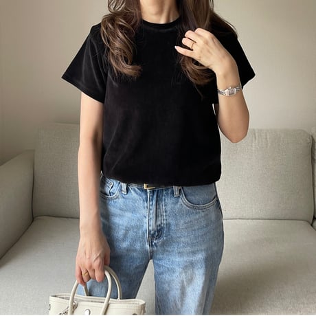Velor pullover(Black)