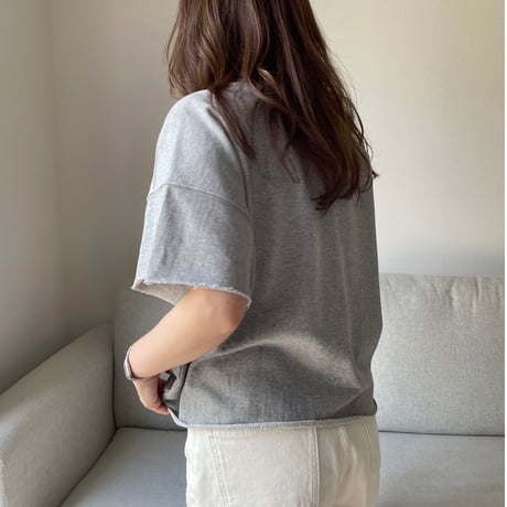 Cropped sweat tops(Gray)