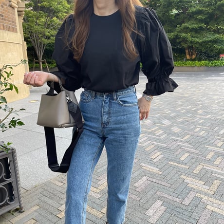 Candy sleeve tops(Black)