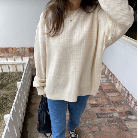 Waffle long knit
