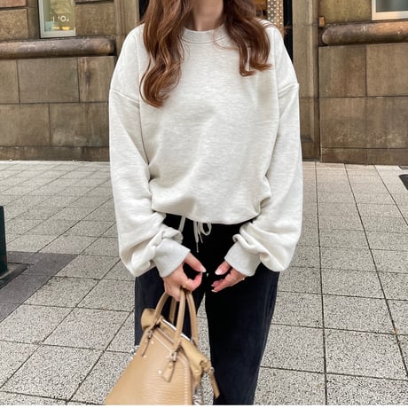 Cotton volume pullover (oatmeal)