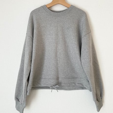 Cotton volume pullover (Gray)