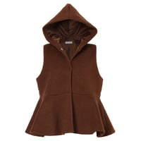 【In the morning】WOOL MOHAIR FLARE VEST(BROWN)