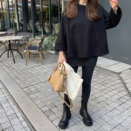 Flare sweat pullover(Black)