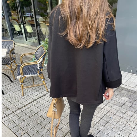 Flare sweat pullover(Black)