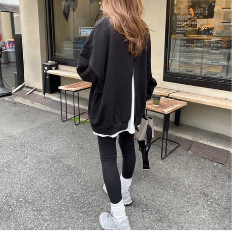 Back open sweat(Black)