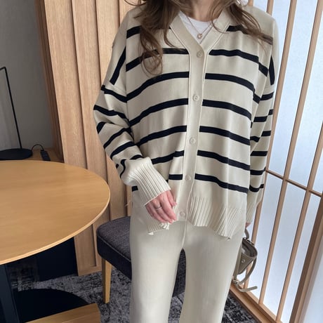 Boader cardigan setup(Ivory)