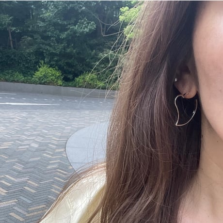 【silver925】Heart hoop pierce