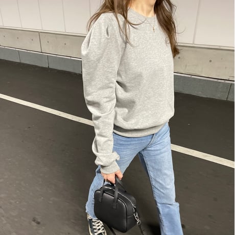 Puff sleeve sweatshirts(Gray)