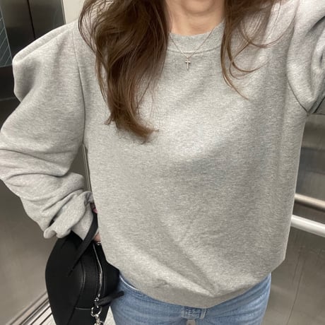 Puff sleeve sweatshirts(Gray)