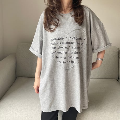 Heart over t-shirts(Gray)