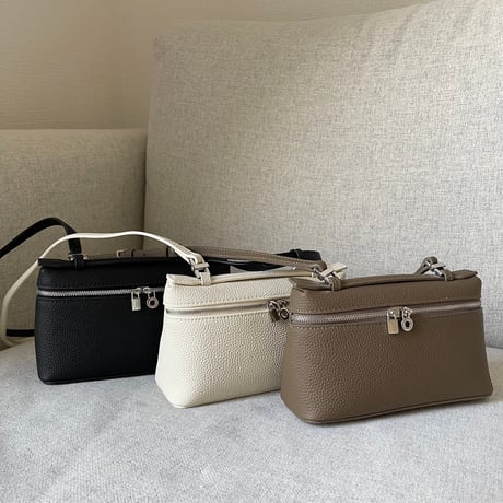 Leather mini sholder bag(Black)