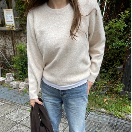 Soft knit pullover(Oatmeal)
