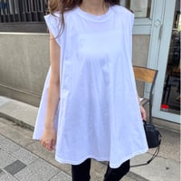 Wide flare cutsew(White)
