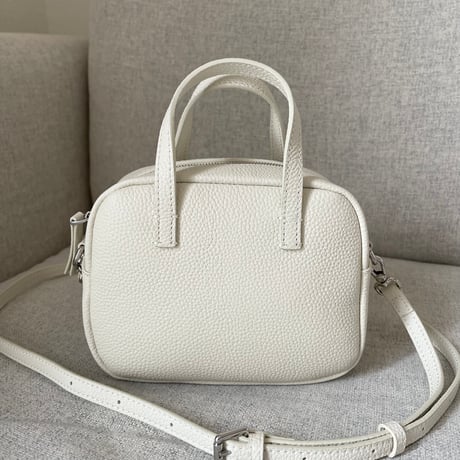 Leather mini square bag(Ivory)