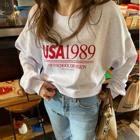 USA logo sweat(Light gray)