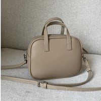 Leather mini square bag(Greige)