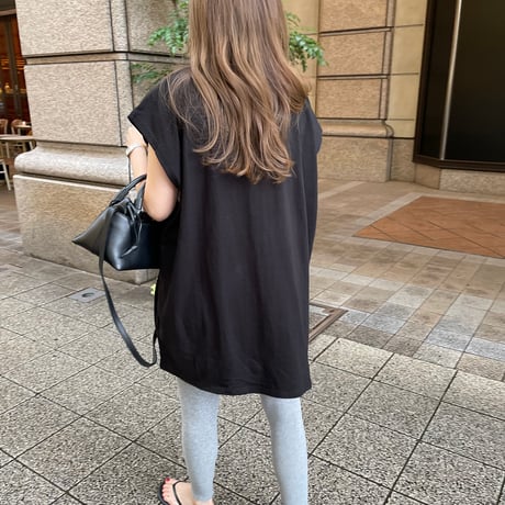 Cotton wide mini onepiece(Black)