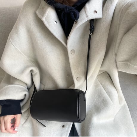 2way leather mini bag(Black)