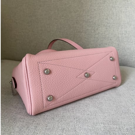 Leather hand bag(Pink)