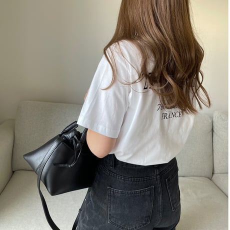 Back print logo t-shirts(White)