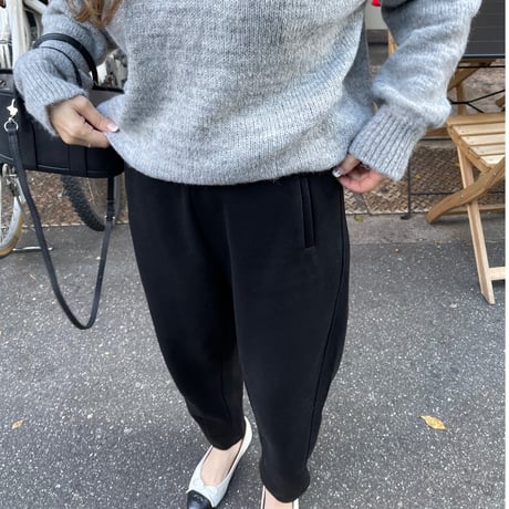 Taperd sweat pants(Black)
