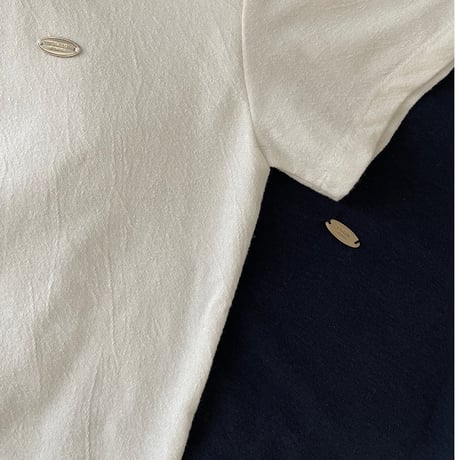 Gold plate t-shirts(Navy)