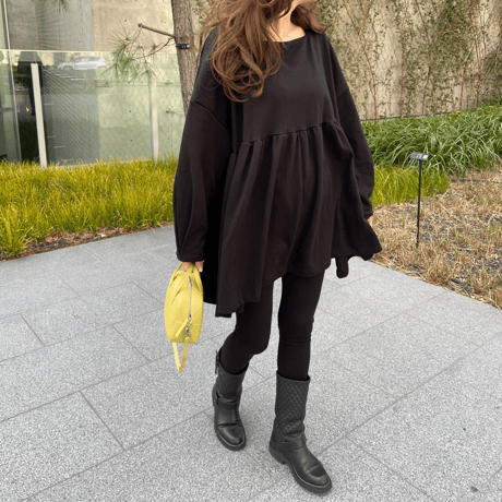 Square neck mini onepiece(Black)
